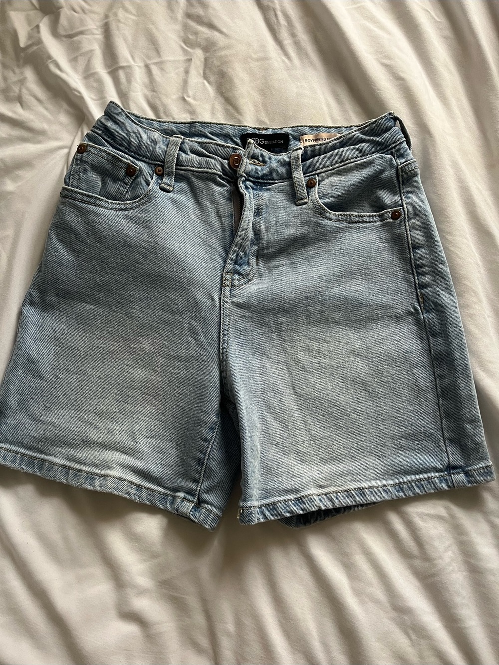 G by Guess Light Blue High-Rise Denim Shorts